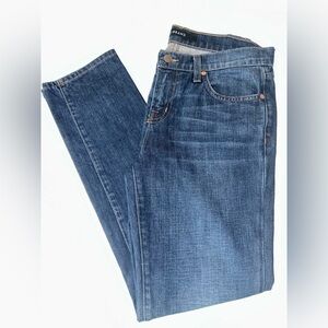 J Brand women’s “Aidan” boyfriend, slouchy fit mid rise Ringer Blue wash size 25